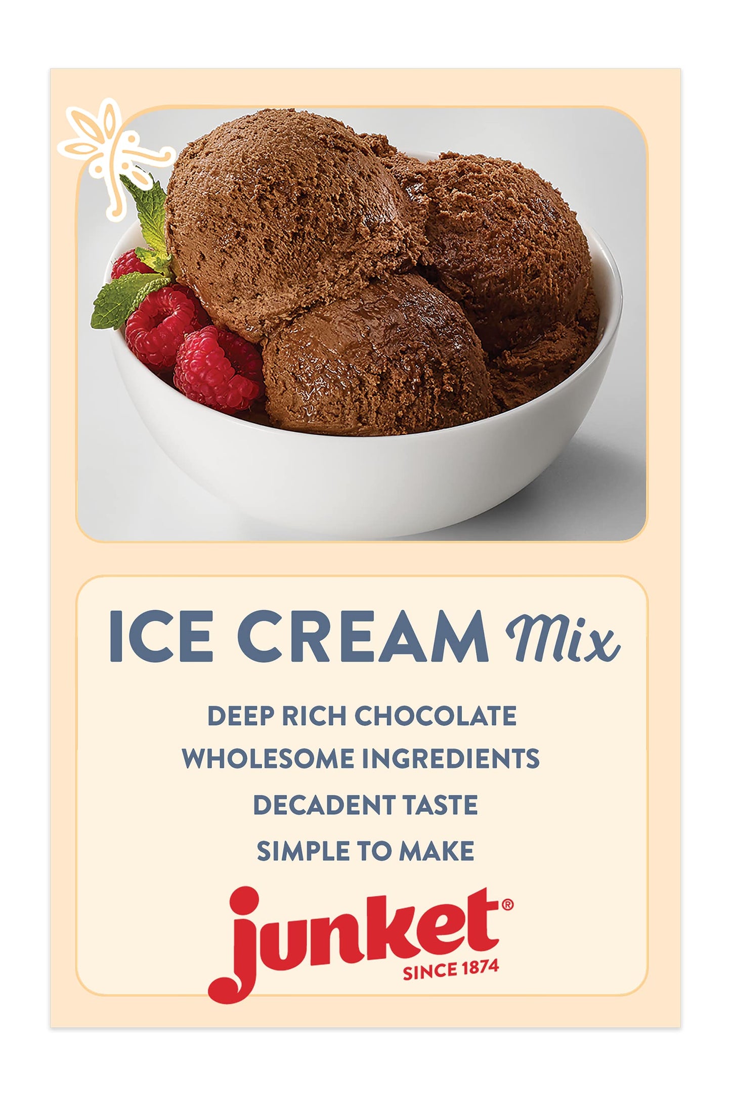 Junket Chocolate Ice Cream Mix 4oz (Pack of 4)