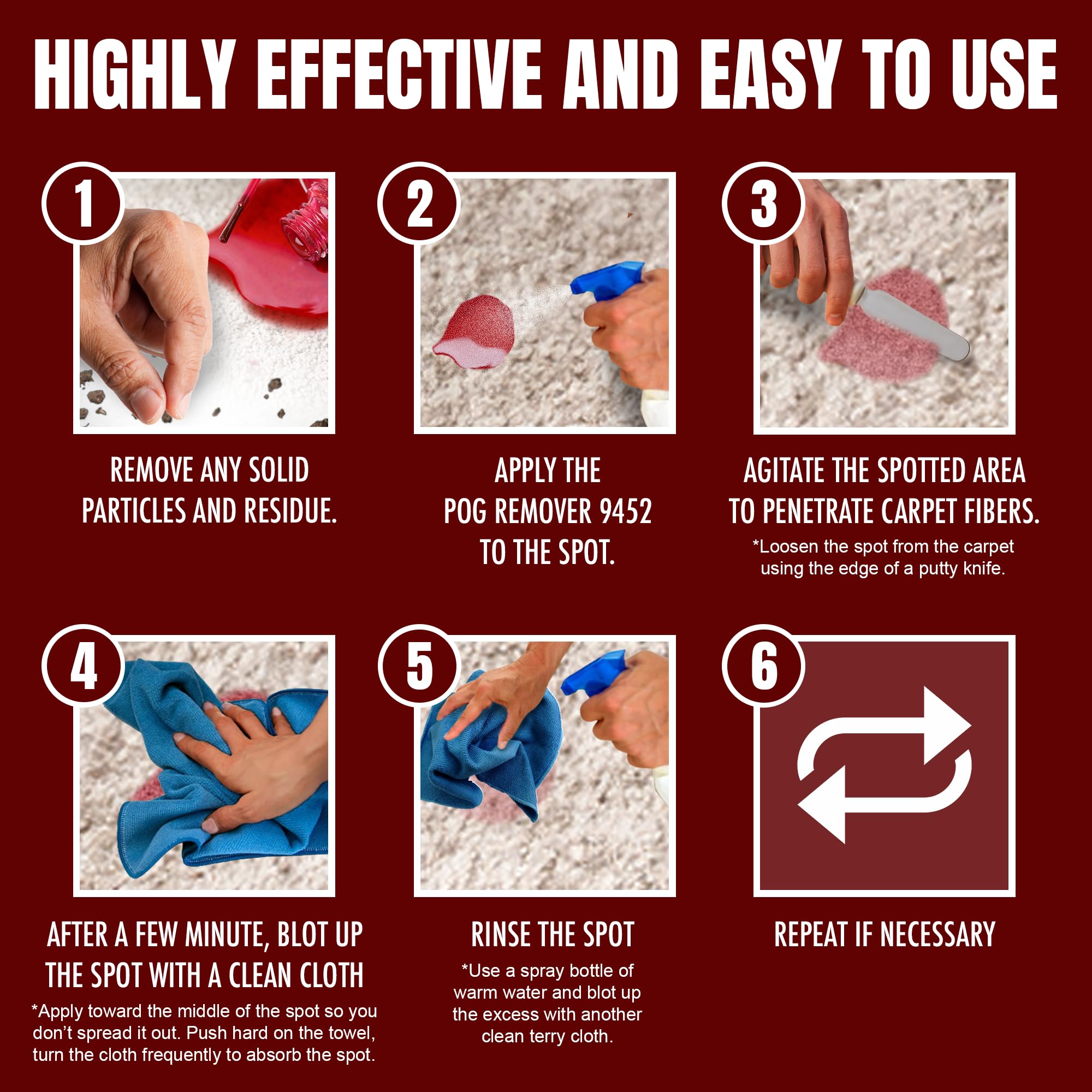 CarpetGeneral POG Remover 9452 - Paint, Oil & Grease Heavy Duty Remover & Cleaner - Residential, Industrial & Commercial - Case of Four Gallon Jugs