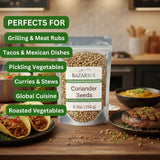 Coriander Seeds Whole, 5.3oz, Cilantra, Coriander for Cooking, Pickling Spice, Canning, Biltong, Cornbeef Brisket, Corriander Tea, AKA Dhania