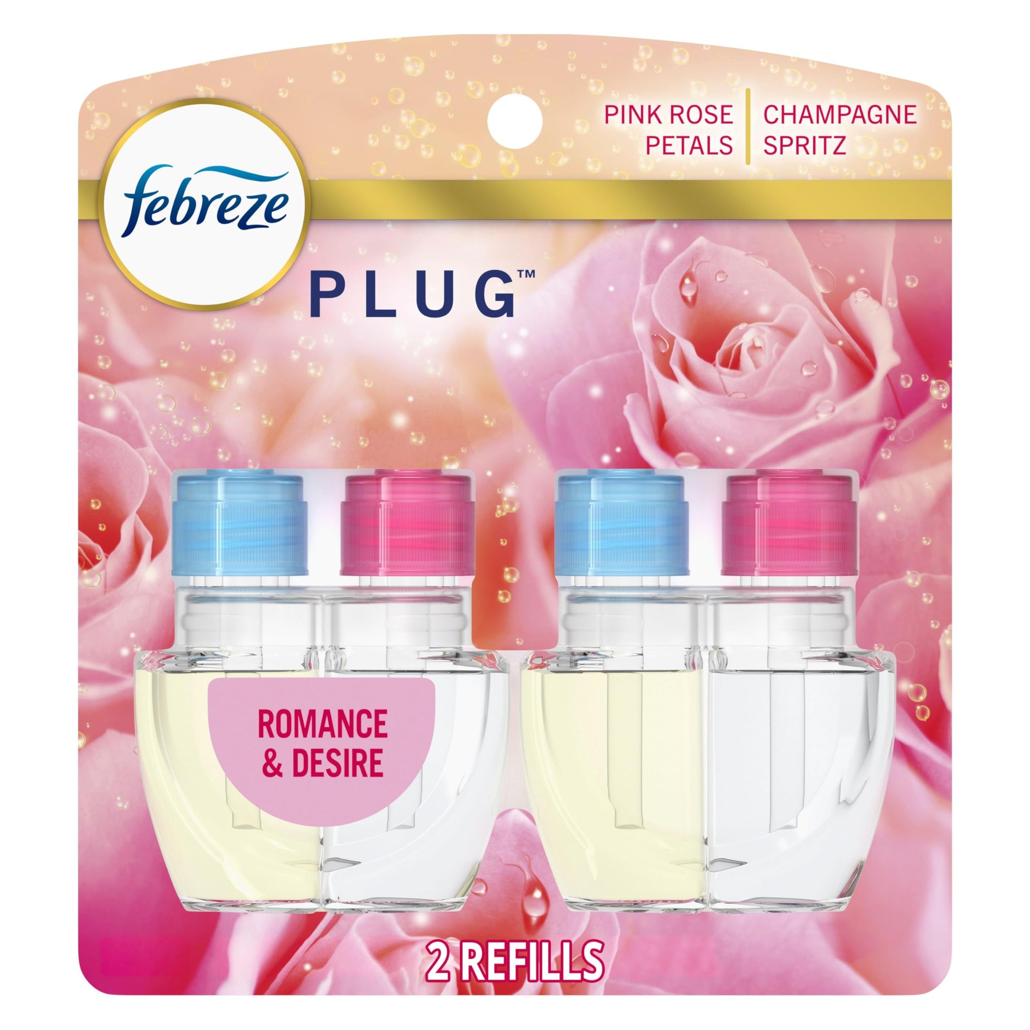 Febreze Plug In Air Freshener, Odor-Fighting Scented Oil Refill, Air Fresheners for Home and Bathroom and Kitchen, Long Lasting for Strong Odors