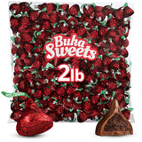 Meltaway Kisses, 2lb Pack of Chocolate Roses Individually Wrapped Bulk, Ideal Valentine HersheyKisses for Valentine's Day Surprises, Perfect