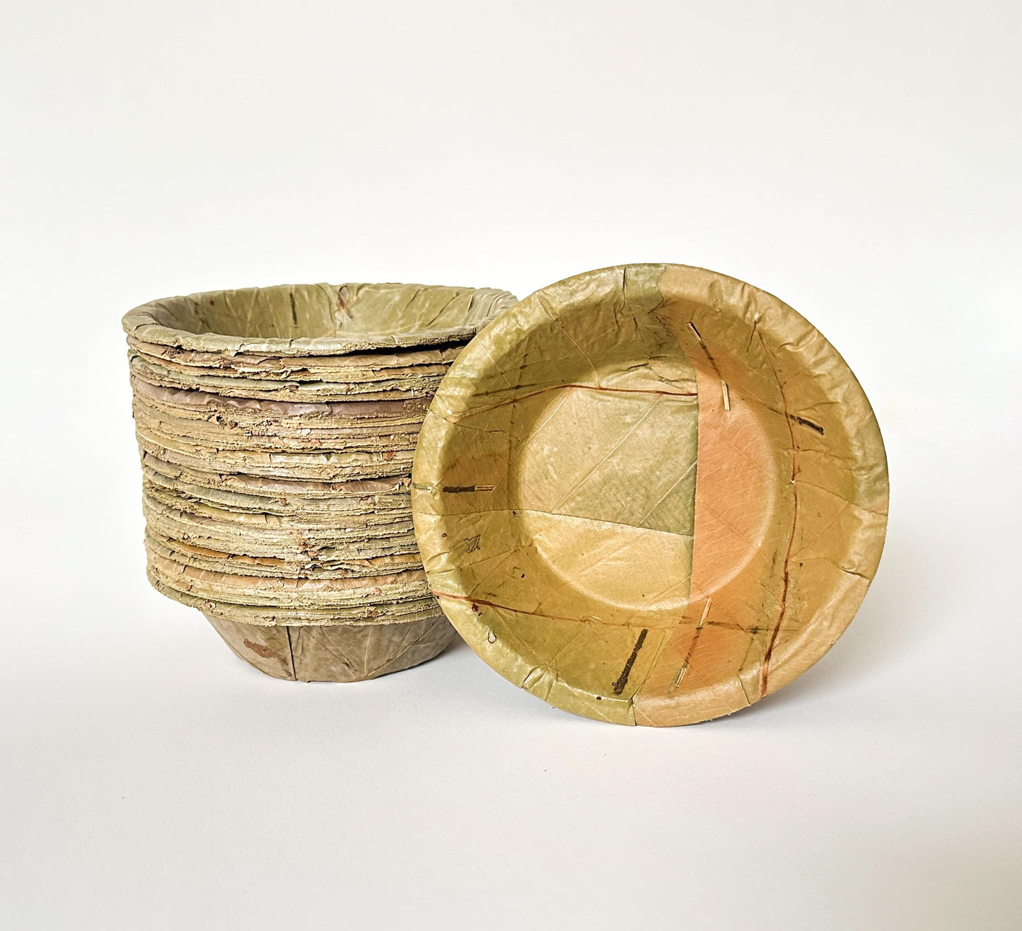 Foliumware Single Use Sal Leaf Bowls (5" inch, 50/pack) | Zero Waste, Biodegradable, Backyard Compostable | For Parties, Picnics, BBQ’s, Weddings
