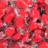 Cherry Red Taffy Chews by It's Delish, 18 Oz Jumbo Container - Individually Wrapped Gourmet Soft Fluff Taffy - Great Candy for Red Themed Parties, USA