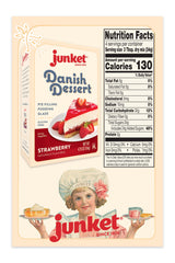 Junket Danish Dessert Strawberry Mix - for Strawberry Pie Filling, Cheesecake Topping, Sauces, Puddings, and Glazes. Easy! Add Water, Heat 60 Seconds, Add Fresh Fruit - Enjoy! 4.75 Ounce (Pack of 12)