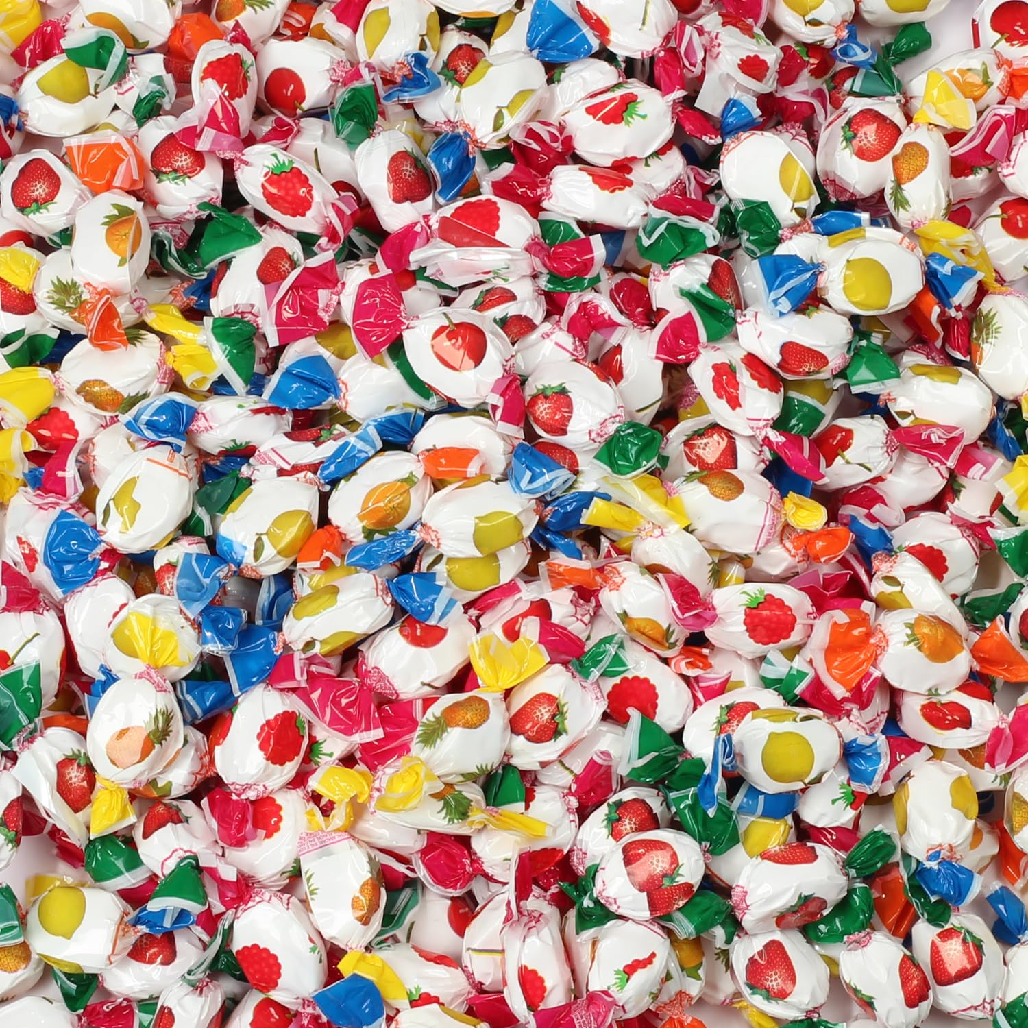 A Great Surprise Assorted Fruit-Filled Hard Candy - 4 Pounds - Bulk Hard Candies - Individually Wrapped - Office Bon Bons for Desk