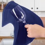 Zulay Kitchen Towels 6 Pack 100% Cotton Waffle Weave - 12x12” Super Absorbent Dish Towels for Kitchen - Reusable Kitchen Towels for Washing Dishes