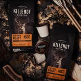 Killshot Coffee Whole Bean - 12 Ounce Bag, Medium-Dark Roast, (12 oz, Huntsmen Roast)