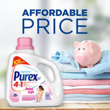 Purex 2582205 Purex Baby Soft, Hypoallergenic Liquid Laundry Detergent, 4.23L, 105 Loads, Blue