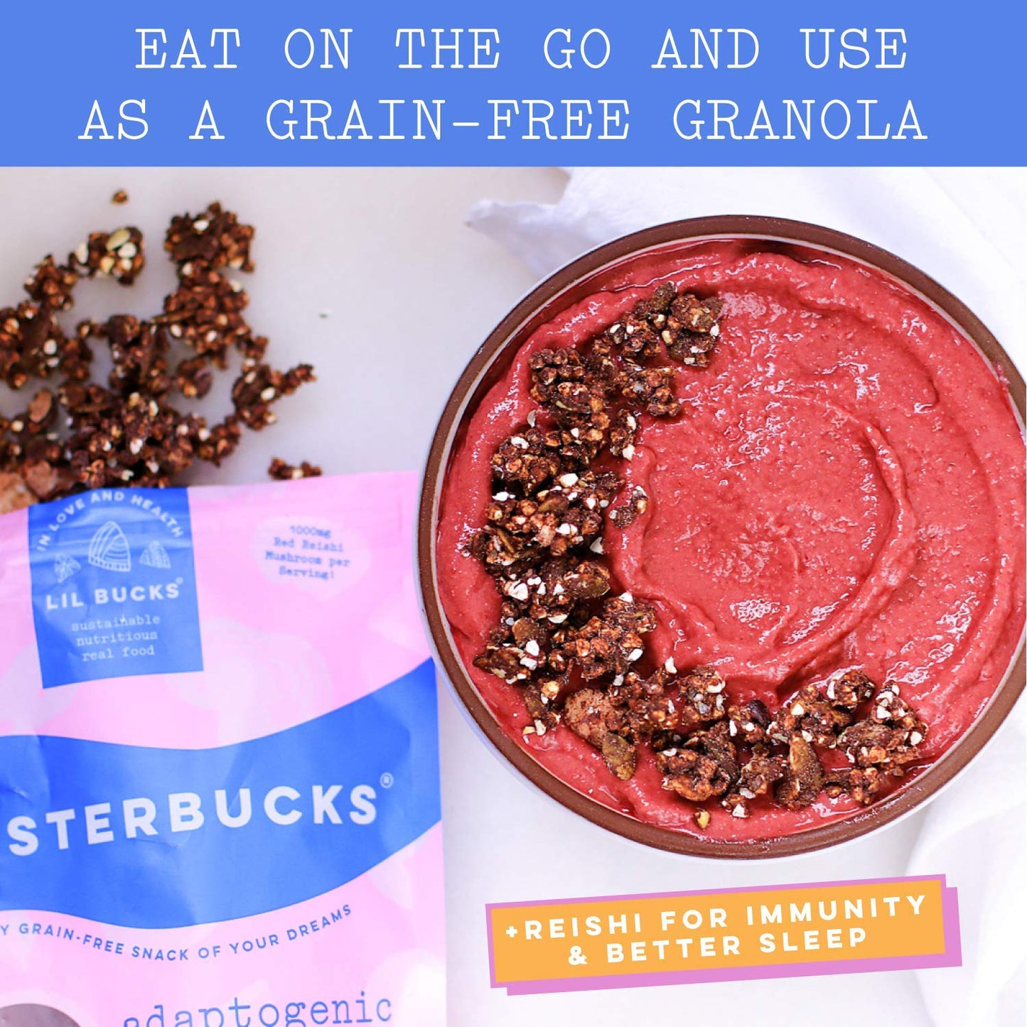 Clusterbucks Superfood Clusters - Grain-Free, Keto-Friendly Granola with Regeneratively Grown Sprouted Buckwheat- Gluten-Free, Low-Carb, Organic