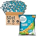 The Good Bean Crispy Favas - Sea Salt - (50 Pack) 1 oz Bag - Fava Beans - Vegan Snack with Good Source of Plant Protein and Fiber