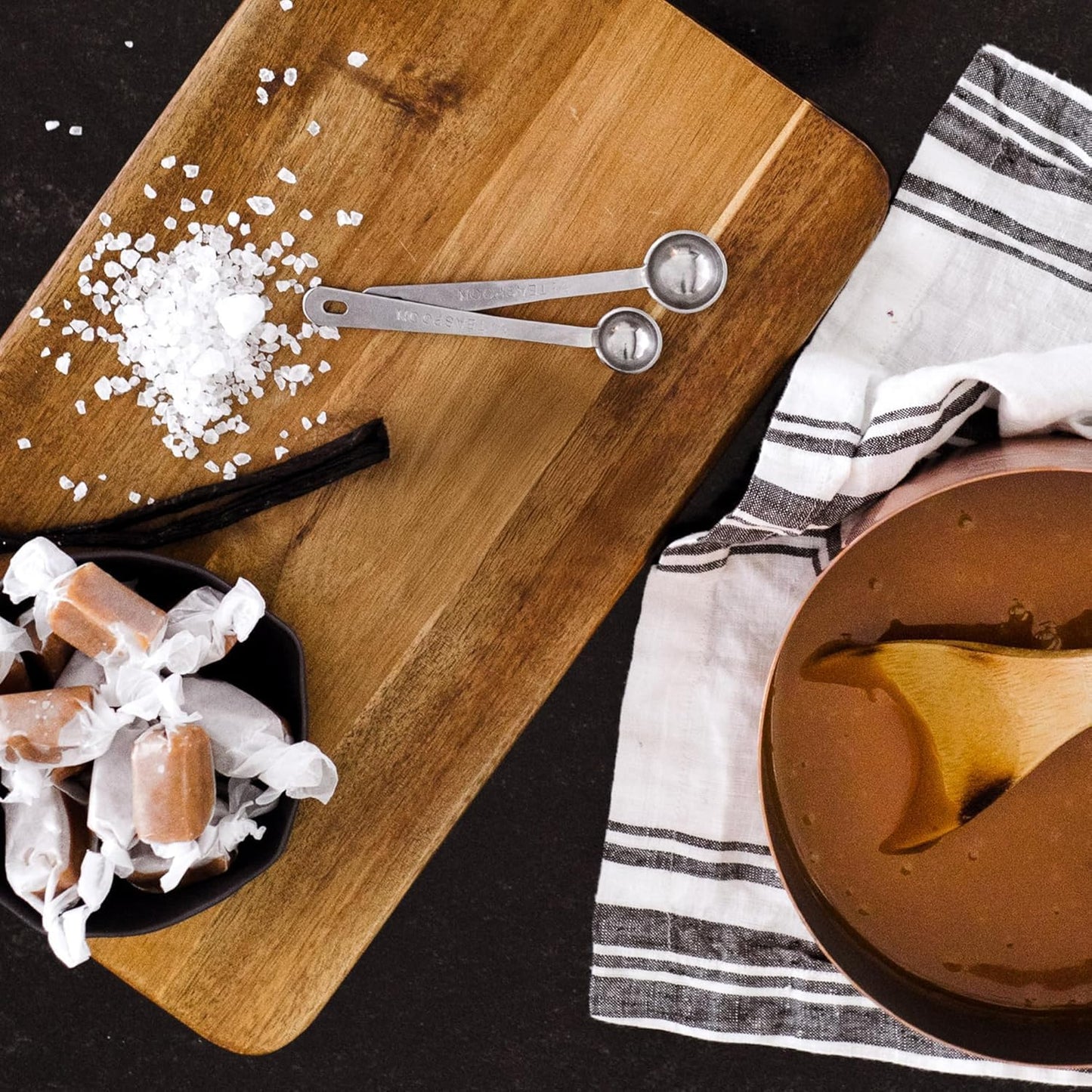 Taras Gourmet Sea Salt Caramels | All Natural Candy | Creamy & Individually Wrapped with Real Butter (20 oz, 2 Pack)
