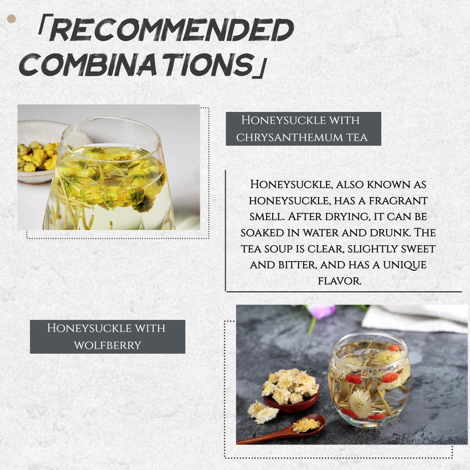 Dried Honeysuckle Tea (160g/5.6oz) | Sealed Jar | Easy to Store | 100% Natural | Honeysuckle Buds | Traditional Dried Flower Tea for Leisure