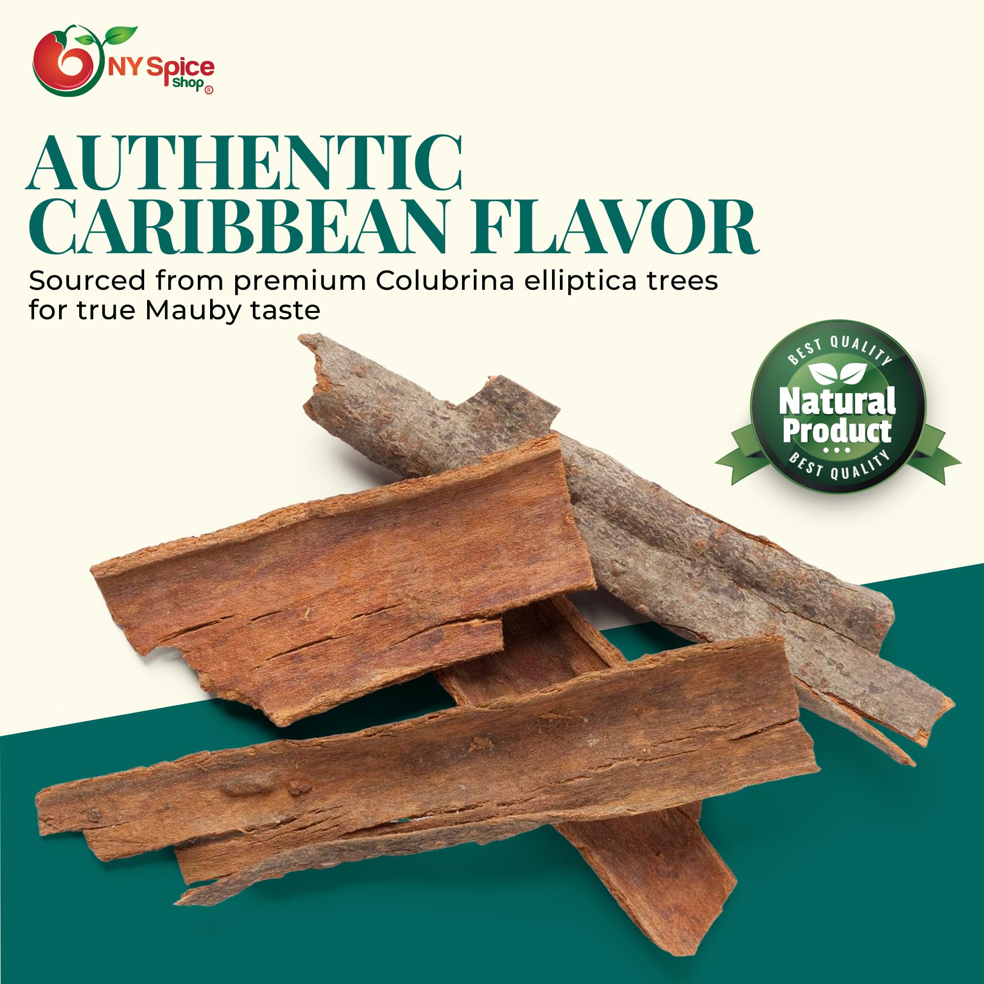 NY SPICE SHOP Dried Mauby Bark Pieces - 1 Pound Natural Mauby Bark Herb - Traditional Tree Herb for Herbal Tea - Perfect for Crafting Traditional