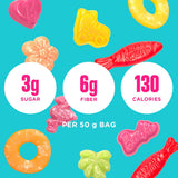 SmartSweets Variety Pack Candy, 1.8oz (Pack of 8), Candy With Low Sugar & Calorie, Healthy Snacks For Kids & Adults - Sweet Fish, Peach Rings