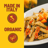 Piccini Organic Penne Pasta for One - High-Protein (20g per box) Single-Serve Italian Pasta Packs | 100% Organic Durum Wheat | Imported from Italy |