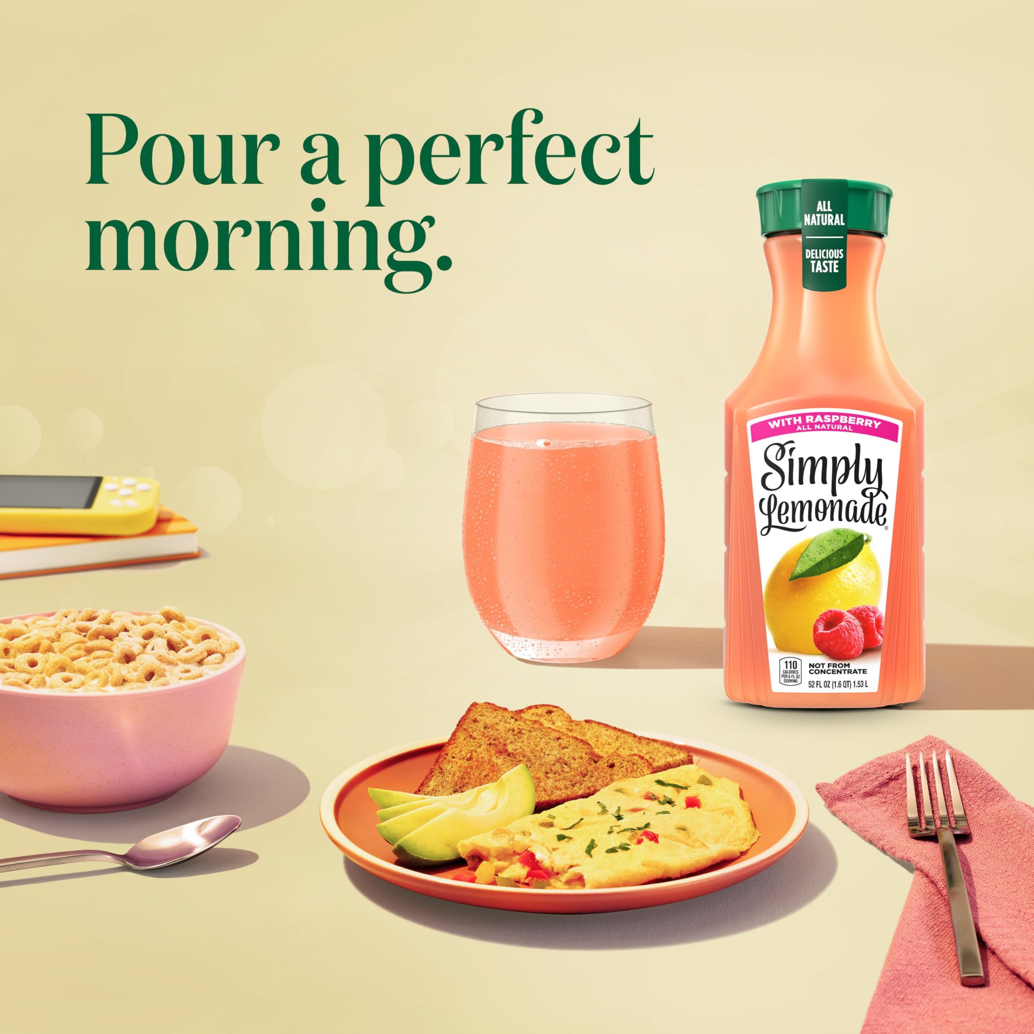 Simply Lemonade with Raspberry All Natural, 52 Fl Oz Bottle