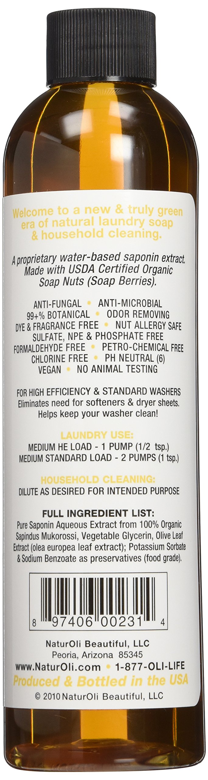 NaturOli EXTREME - (3 Pack) 18X Soap Berry Liquid Laundry Soap - All Natural Detergent And Cleaner - Highly-Concentrated, Sulfate-Free, Allergy-free