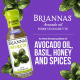 BRIANNAS - Avocado Oil Herb Vinaigrette Dressing - Nutrient Rich, Low Sodium, Keto & Paleo Friendly Salad Dressing made with 100% Avocado Oil - 10 oz
