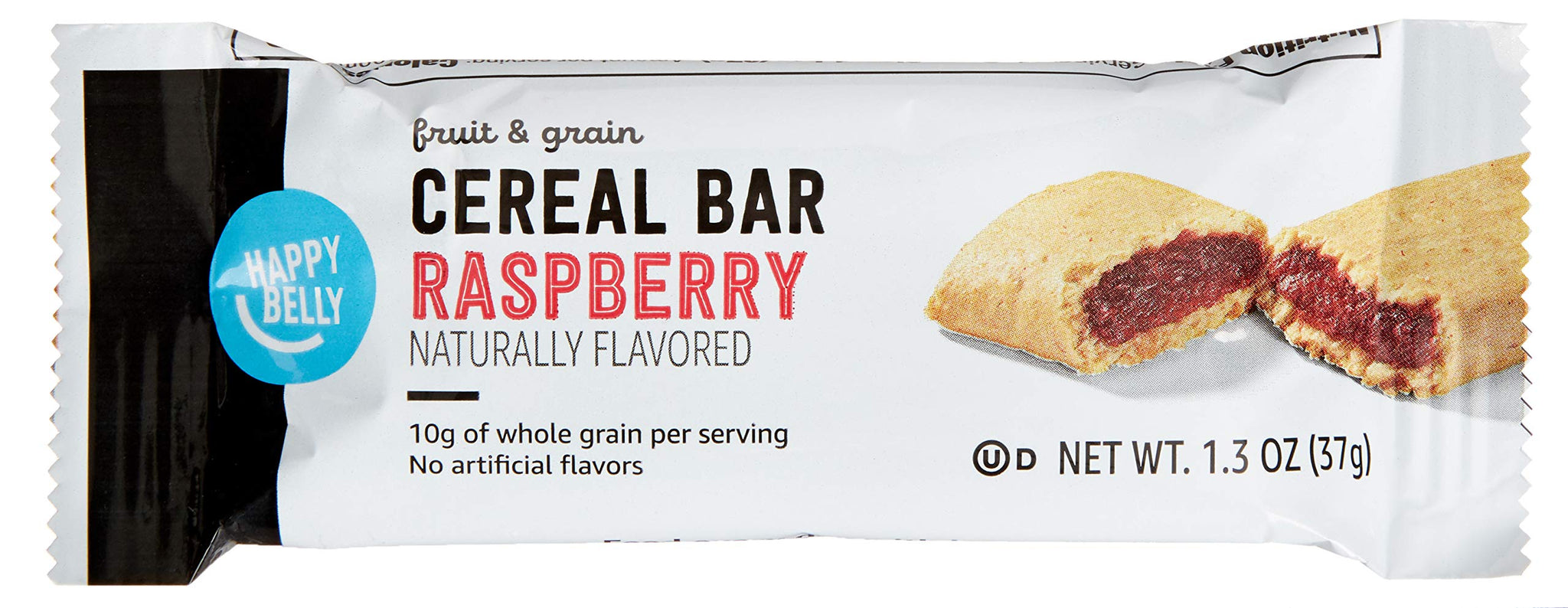 Amazon Grocery, Fruit & Grain Cereal Bars, Raspberry, 1.3 Oz, 8 Ct
