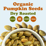 Food to Live Organic Dry Roasted Pumpkin Seed Kernels, 1 Pound - Non-GMO, Unsalted, Oven Roasted Whole Pepitas, No Oil Added, Shelled, Vegan, Kosher