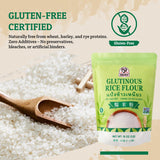 52USA Glutinous Rice Flour 32 Ounce (Basic), 2 Pound (Pack of 2), Rice Flour for Baking or Cooking, Product of THAILAND, All Natural White Rice Flour