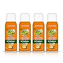 OdoBan Aroma Eliminator, 360-Degree Continuous Spray Natural Oil Real Citrus Air Freshener, Toilet Spray, 4-Pack, 10 Ounces Each, Orange Scent