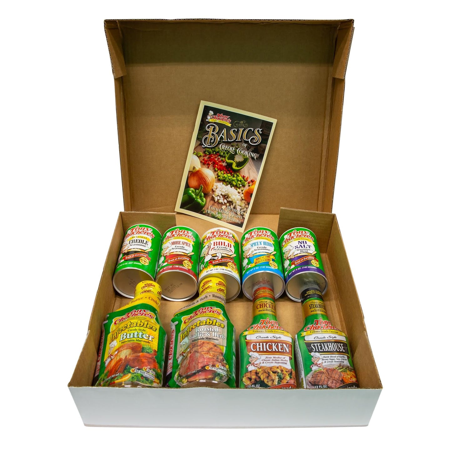 Tony Chachere’s Cajun Gift Set - Multiple Varieties of Seasonings & Spices - Great Idea for Cooks and Food Lovers (Gift Set, Grilling Kit - Inside