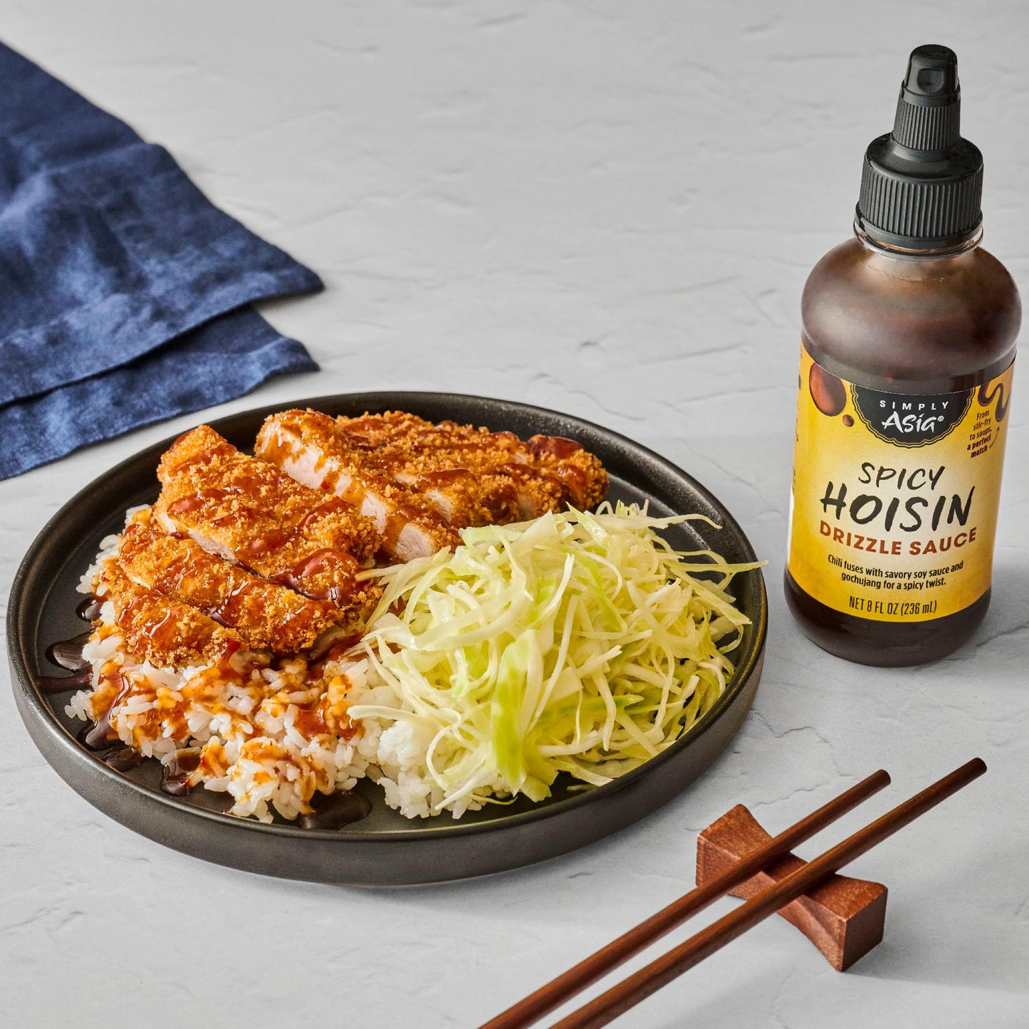 Simply Asia Drizzle Sauce, Spicy Hoisin, Savory, Spicy & Sweet Condiment Sauce For Drizzling On Noodles, Rice Bowls, Stir-Fry, Soup, and More, 8 fl oz