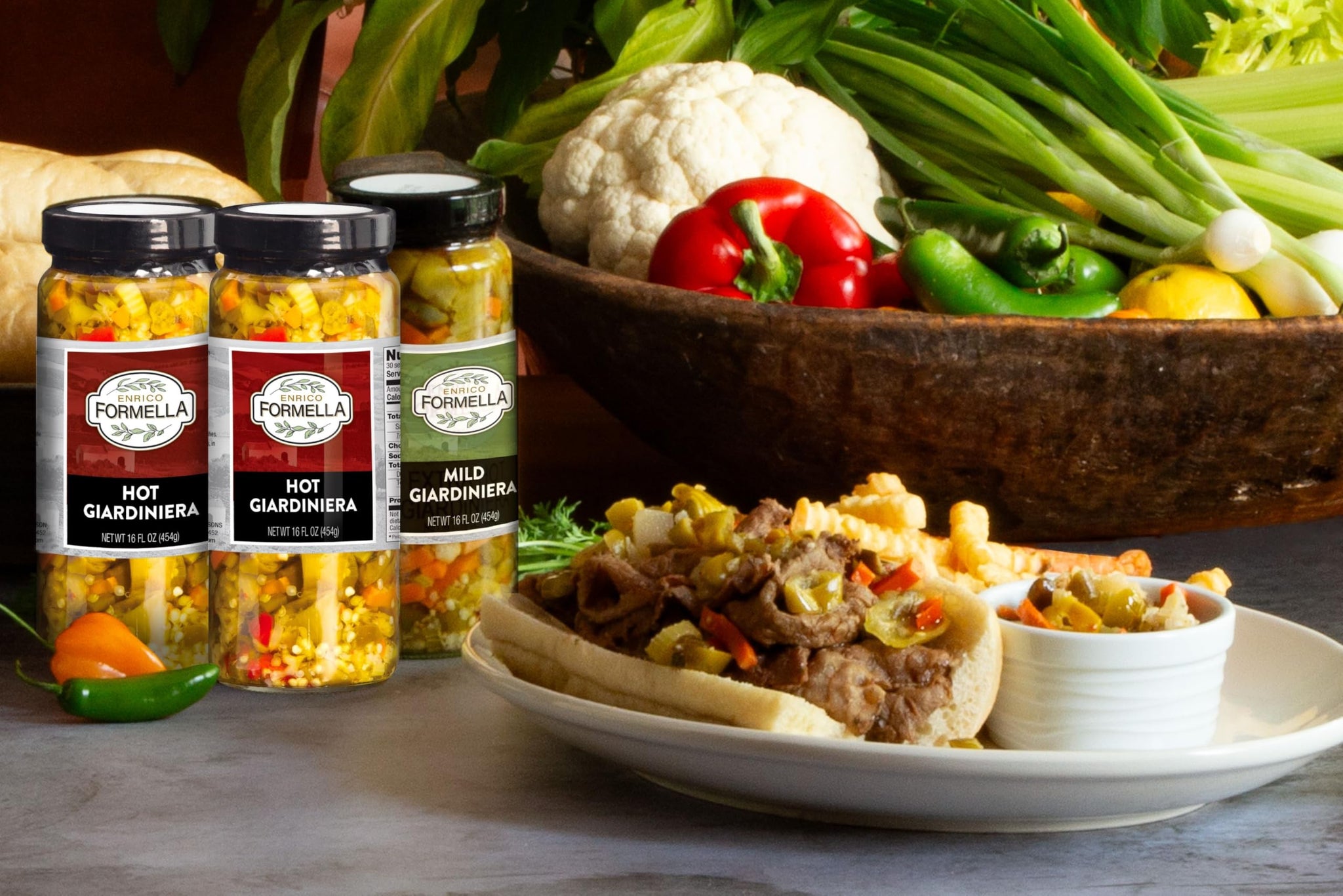 Enrico Formella Mild Muffuletta Salad - Gluten Free Italian Olive Mix - New Orleans Style Sandwich Spread (16 oz)