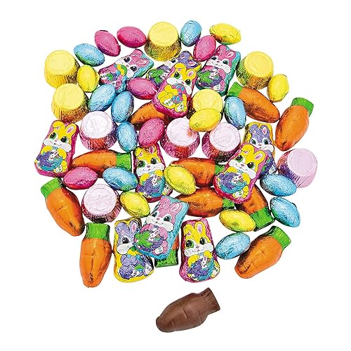 Fun Express Bulk Chocolate Candy Variety Pack 10lb - 520 Pieces Individually Wrapped Assorted Chocolates for Easter Eggs, Office Snacks, Party Favors