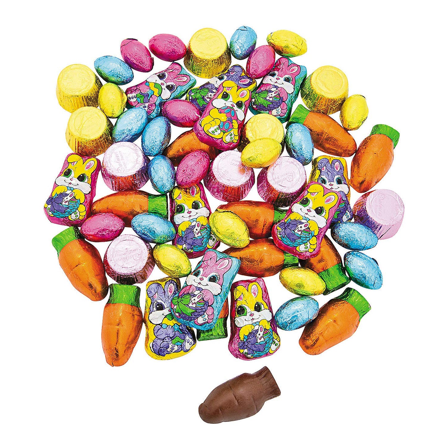 Fun Express Bulk Chocolate Candy Variety Pack 10lb - 520 Pieces Individually Wrapped Assorted Chocolates for Easter Eggs, Office Snacks, Party Favors