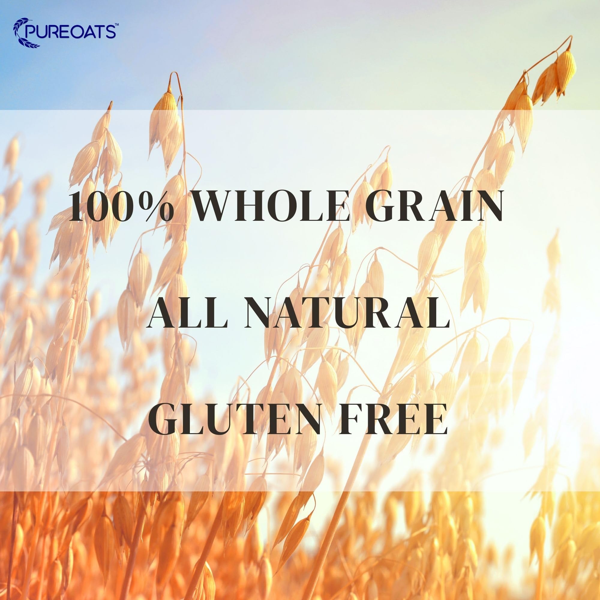 PureOats Gluten Free Oat Flour (4Lb Bag) 100% Whole Grain, Vegan, Allergen Free for Healthy breakfast and more