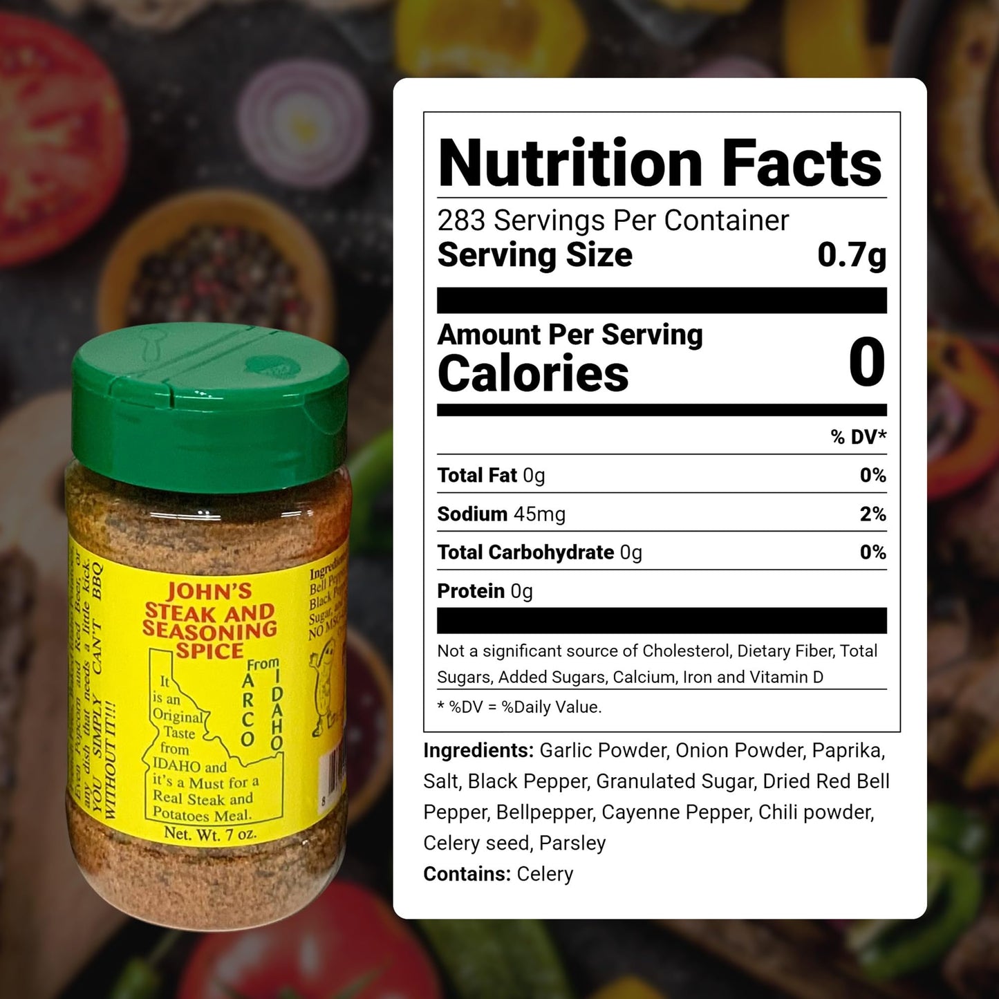 John’s Steak and Seasoning Spice, Original Flavor Steak Seasoning for Grilling, Pork Chops, Steaks, Burgers, Chicken, Seafood, Potatoes, and More