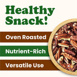 Food to Live Dry Roasted Pecan Pieces, 8 Ounces - Rich in Flavor and Crunch, Oven Roasted, No Oil Added, Unsalted, Perfect for Cooking, Baking