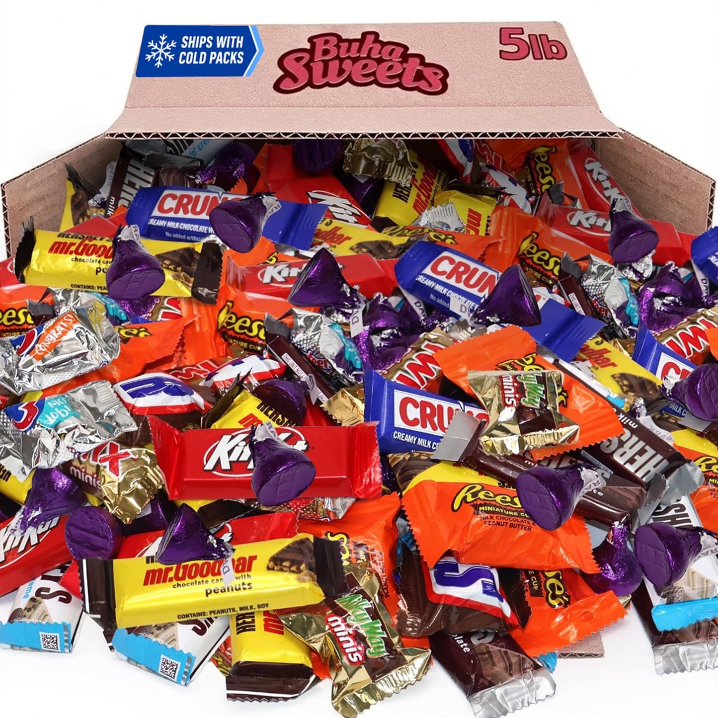 Bulk Chocolate Candy Variety Mix - 5 Pound Assorted Individually Wrapped Chocolate Candies for Parties, Office Candy Bowls, Pinata Fillers, & Treats