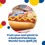 Wonder Bread Classic Hot Dog Buns, White Bread Hot Dog Buns, 8 Count