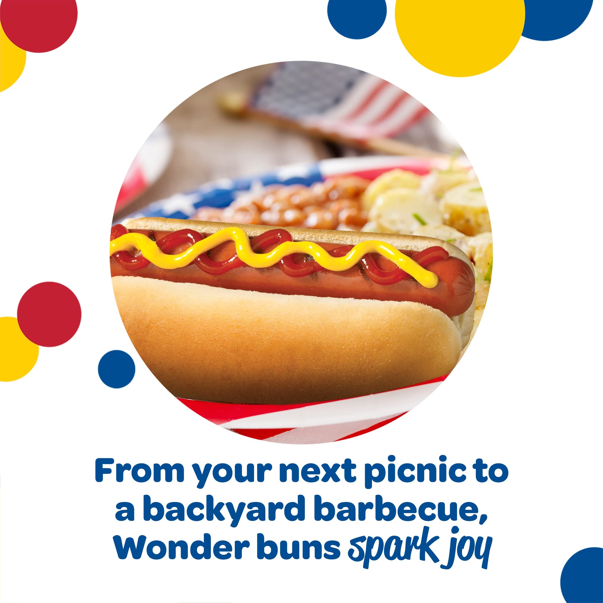 Wonder Bread Classic Hot Dog Buns, White Bread Hot Dog Buns, 8 Count