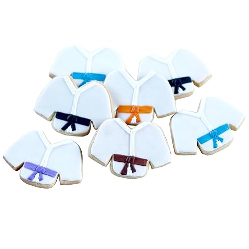 ½ Dz. Karate Gi Cookies! Martial Arts Themed Birthday Gift or Party Favors!