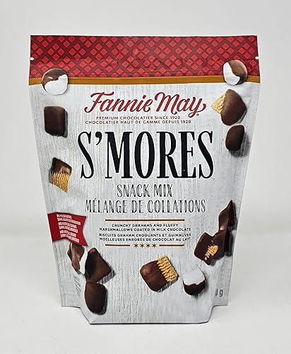 Fannie May S’mores Snack Mix Bag, Crunchy Grahams and Fluffy Marshmallows Coated in Milk Chocolate - 510g