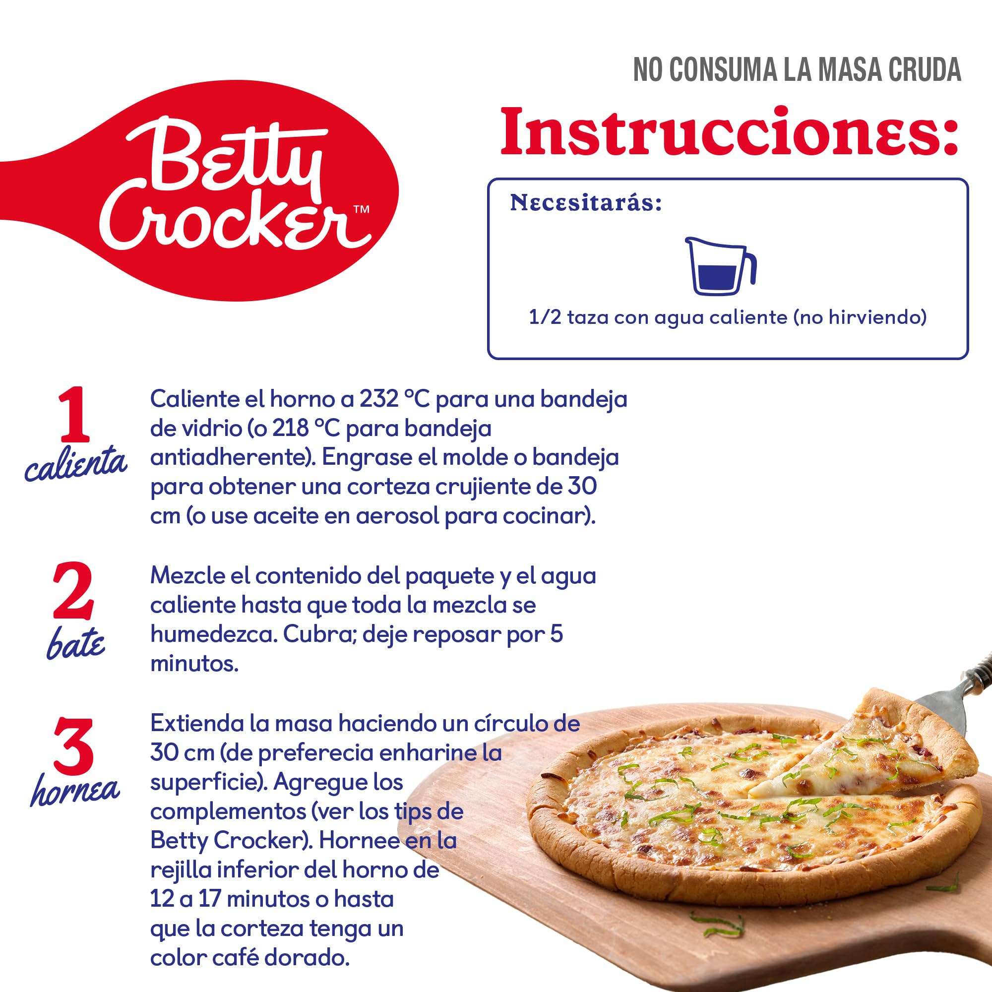 Betty Crocker Pizza Crust Mix, Makes One 12-inch Crust, 6.5 oz.