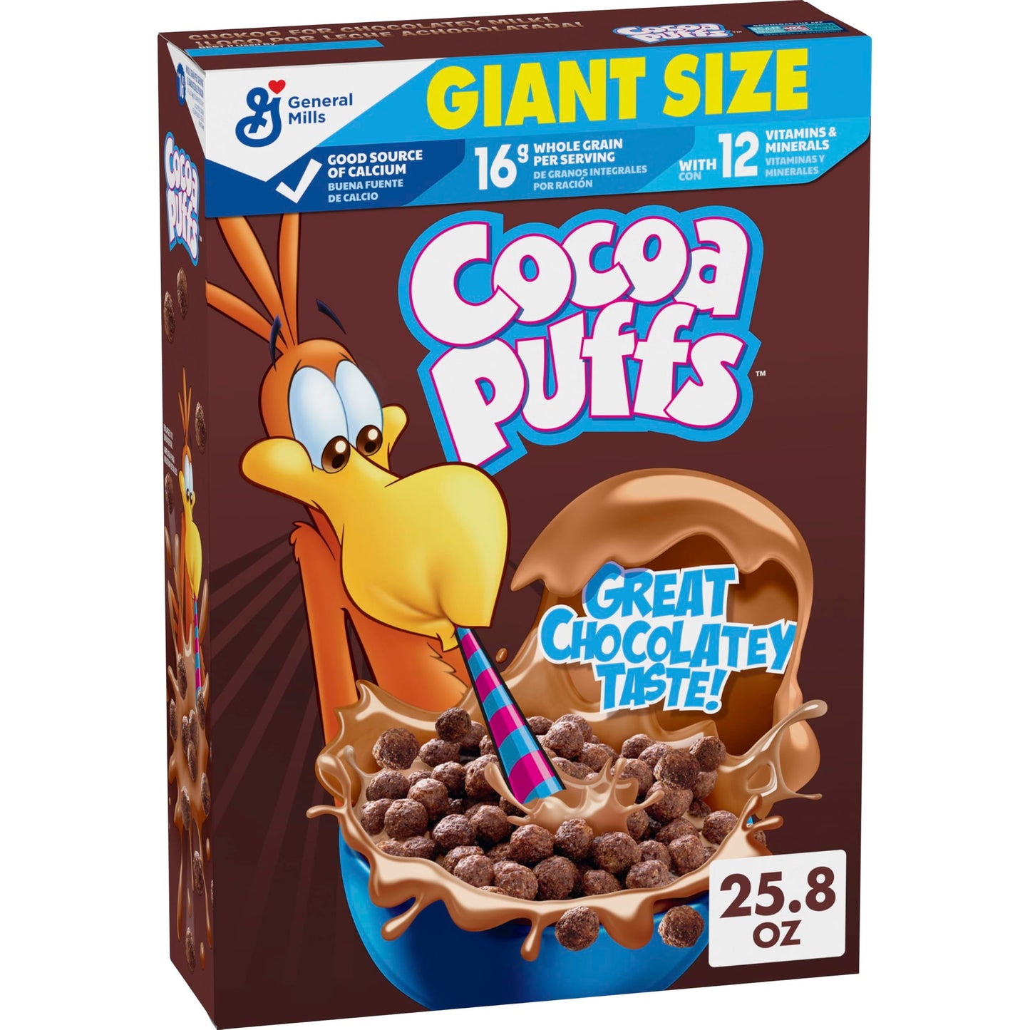 Cocoa Puffs, Chocolate Breakfast Cereal with Whole Grains, Giant Size, 25.8 oz