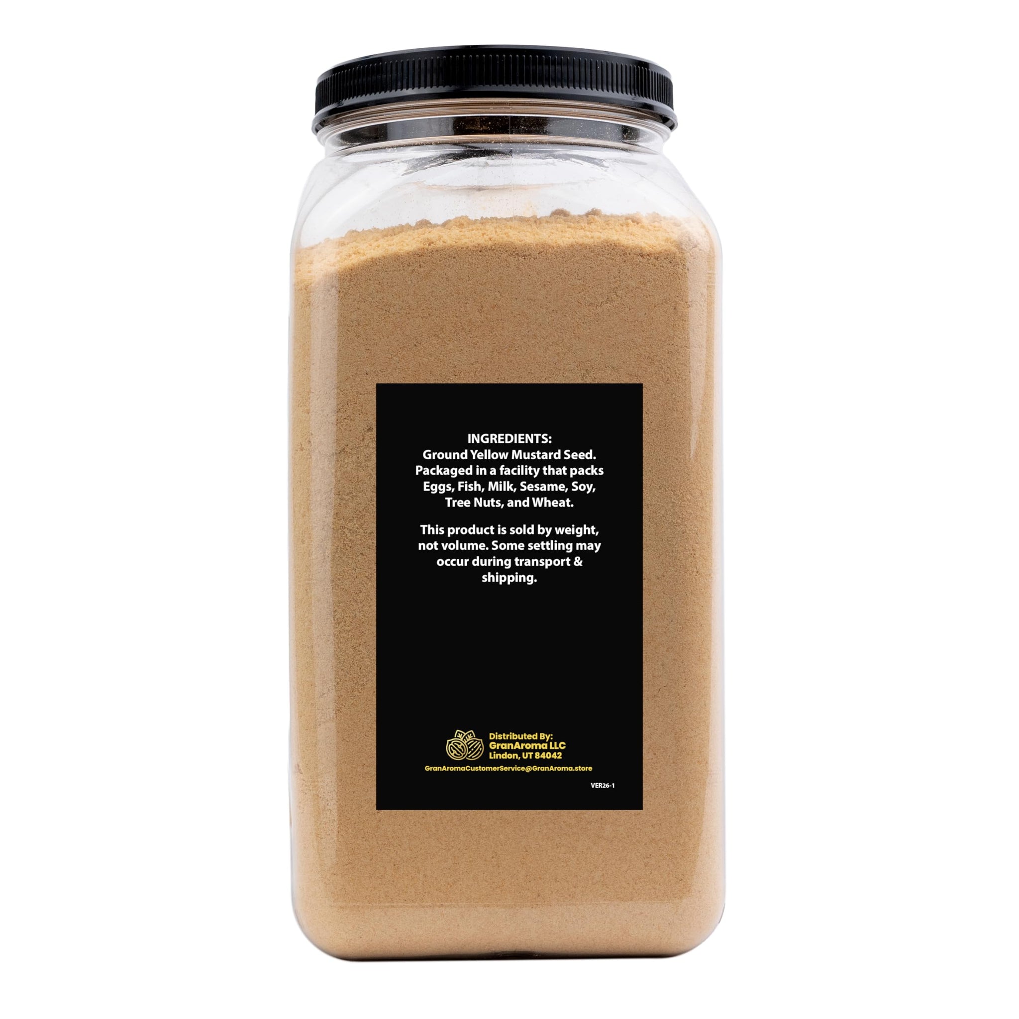 GranAroma Ground Yellow Mustard, Bold, Tangy Flavor for Cooking, Seasoning & Pickling (6 Pound)