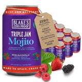 Blake’s Zero Proof Triple Jam Mojito Sparkling Mocktail - Non Alcoholic Carbonated Juice Beverage, Gluten Free, Berry Mint Inspired Flavor, Lightly