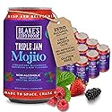 Blake’s Zero Proof Triple Jam Mojito Sparkling Mocktail - Non Alcoholic Carbonated Juice Beverage, Gluten Free, Berry Mint Inspired Flavor, Lightly