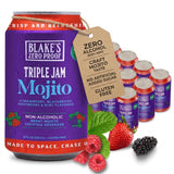 Blake’s Zero Proof Triple Jam Mojito Sparkling Mocktail - Non Alcoholic Carbonated Juice Beverage, Gluten Free, Berry Mint Inspired Flavor, Lightly