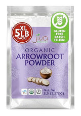 Jiva Organics Organic Arrowroot Flour (Powder) 5 Pound Bag - Raw, Non-GMO, Gluten Free