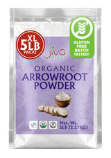 Jiva Organics Organic Arrowroot Flour (Powder) 5 Pound Bag - Raw, Non-GMO, Gluten Free