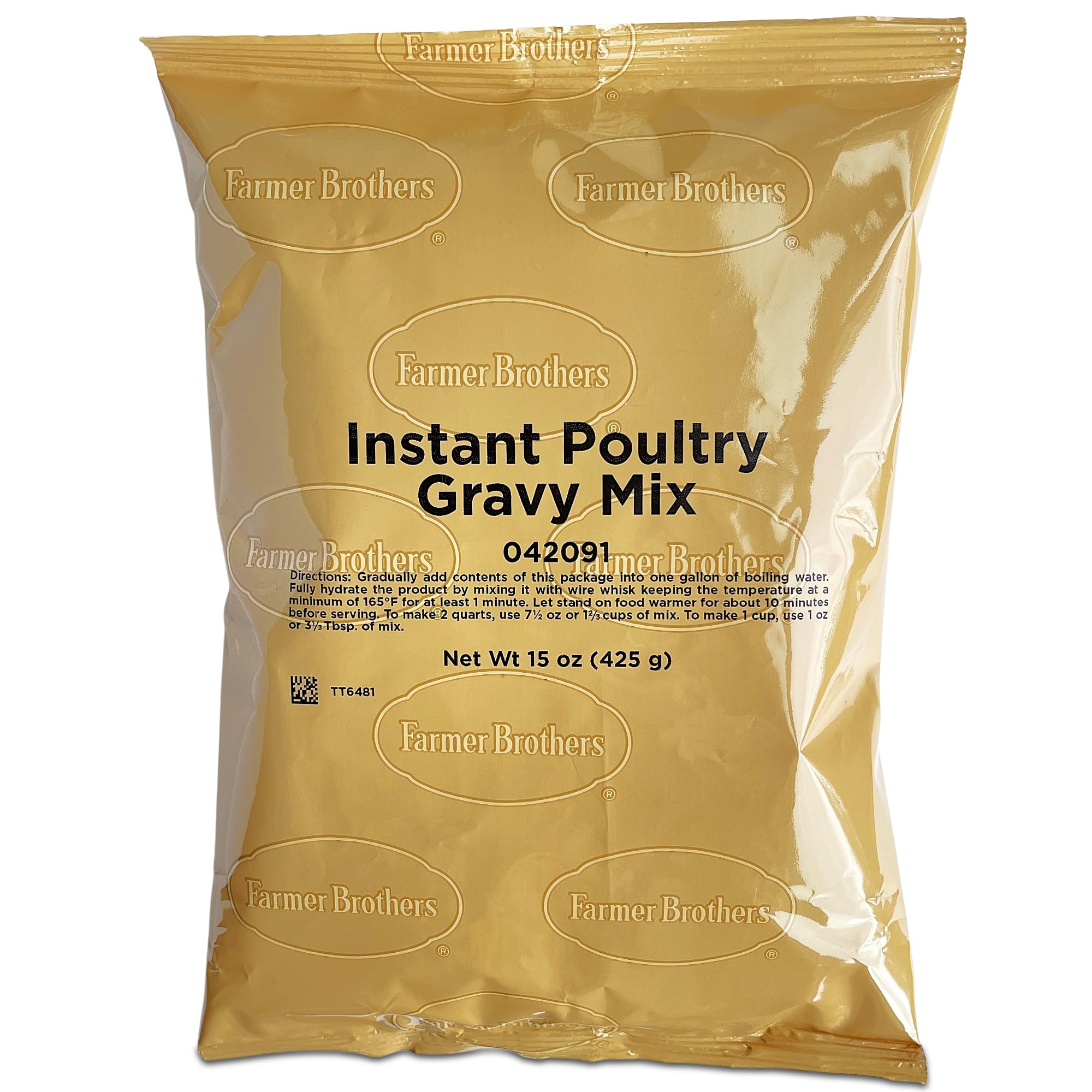 Farmer Brothers Instant Poultry Gravy Mix, 15 oz Bag, 1 Pack - Easy-to-Prepare Powdered Gravy for Restaurants or Home Kitchens - Smooth, Savory Flavor