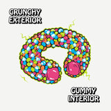 Rotten Sour Gummy Cruncheez - Low Sugar, Low Calorie, 5g Gut-Friendly Prebiotic Fiber, Gluten Free Candy, No Artificial Dyes - 5.3 oz Share Pack