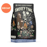 Bones Coffee Company Decaf S'morey Time, S'mores and Graham Crackers Decaffeinated Flavored Coffee, Medium Roast Low Acid Arabica Beans For Auto drip